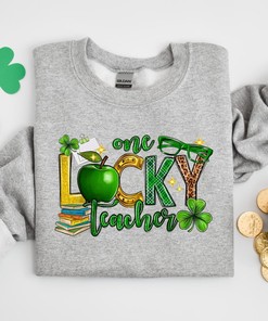 One Lucky Teacher Shirt, St.Patrick Day Teacher Shirt, Shamrock T-shirt, Teacher Gift, Blessed Teacher, Lucky Teacher Tee