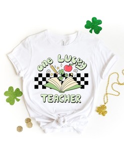 One Lucky Teacher Shirt, Teacher Patrick Day Shirt, One Lucky Teacher, Patricks Day Teacher Gift, Teacher Squad Patrick Day, 4 Leaf Clover