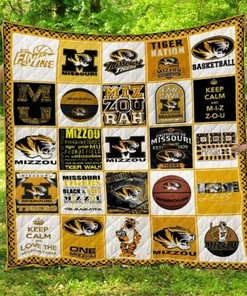One Mizzou Ncaa Missouri Tigers Combined Great Quilt Blanket Bedding Set