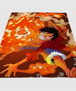 One Piece Gomu Gomu No Red Hawk Sherpa Fleece Blanket Gifts for Family, for Couple