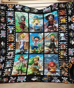 One Piece Kid Strawhat Quilt Blanket Bedding Set