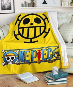 One Piece Logo Sherpa Fleece Blanket Gifts for Family, for Couple