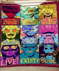 One Piece Quotes Quilt Blanket Bedding Set
