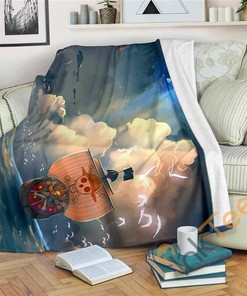 One Piece Ship Sherpa Fleece Blanket Gifts for Family, for Couple
