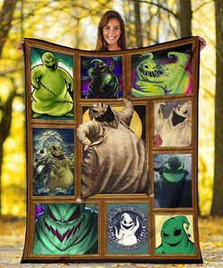 Oogie Boogie The Nightmare Sherpa Fleece Blanket Gifts for Family, for Couple