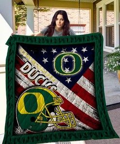 Oregon Ducks Ncaa Quilt Blanket
