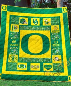 Oregon Ducks Quilt Blanket Bedding Set With Pilliwcases Option Ver2