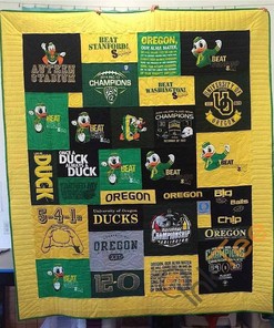 Oregon Ducks Quilt Blanket Bedding Set With Pillowcase Option