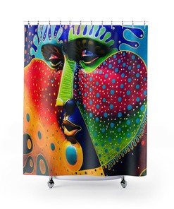 Original Artwork Shower Curtain, Street Art, Bathroom Art, Painting For The Shower