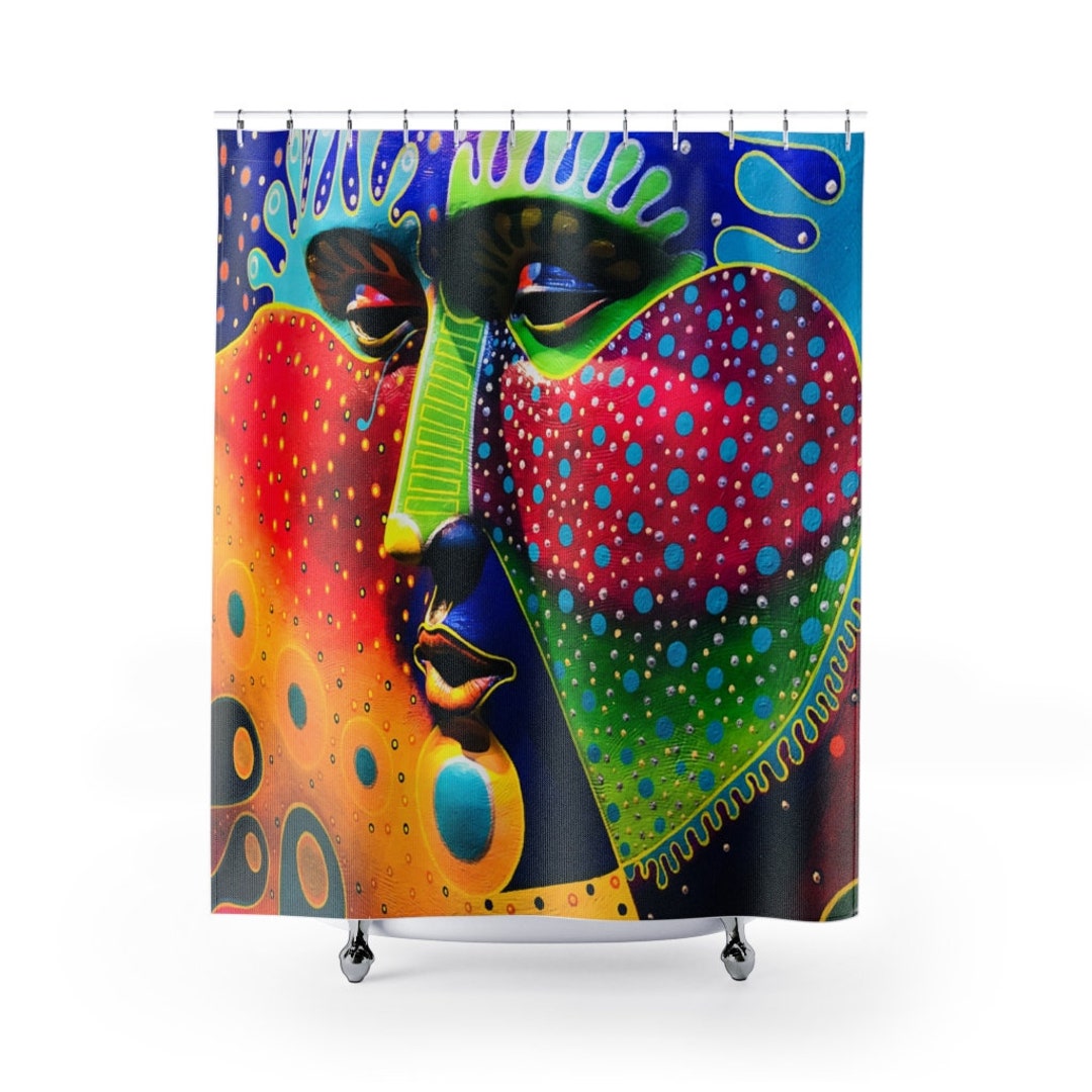 Original Artwork Shower Curtain, Street Art, Bathroom Art, Painting For The Shower
