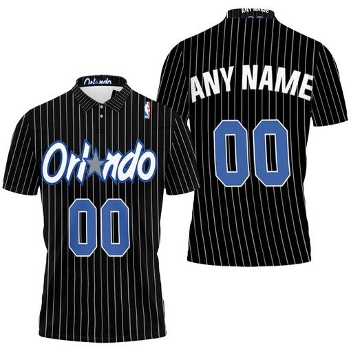 Orlando Magic Nba Basketball Team Logo Hardwood Classics Swingman Black 2019 3d Designed Allover Custom Polo Shirt