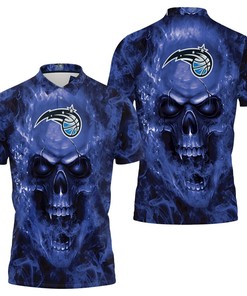Orlando Magic Nba Fans Skull 3D All Over Print Polo Shirt