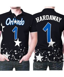 Orlando Magic Penny Hardaway Nba Basketball Classic Black Jersey Style 3D All Over Print Polo Shirt