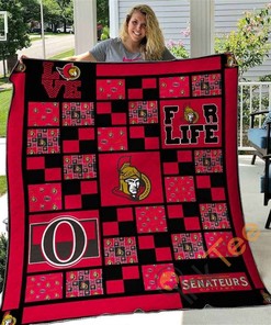 Ottawa Senators Quilt Blanket Bedding Set