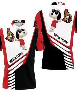 Ottawa Senators Snoopy For Fans 3D All Over Print Polo Shirt