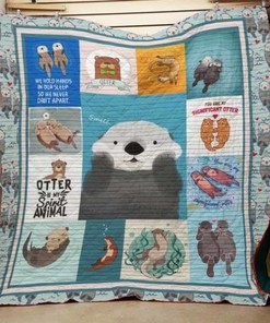 Otter Is My Spirit Animal Quilt Blanket Bedding Set