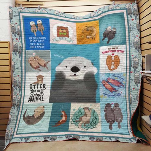 Otter Is My Spirit Animal Quilt Blanket Bedding Set