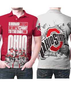 Our Honor Defend So Well Fight To The End For Ohio State Buckeyes Football Team Polo Shirt