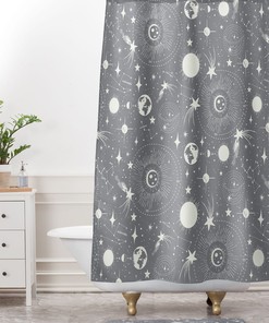Outer Space Shower Curtai Bath Curtain Bathroom Décor