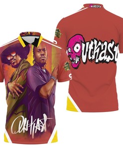 Outkast Portrait Vintage 3D All Over Print Polo Shirt