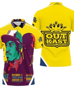 Outkast Watch Party Graffiti Style 3D All Over Print Polo Shirt