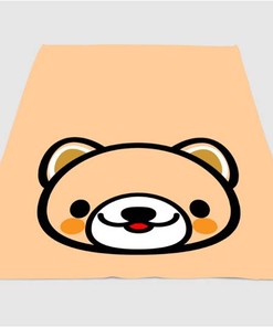 Outline Panda Art Cartoon Sherpa Fleece Blanket Gifts for Family, for Couple