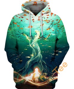 Over And Under Anime Girl Hoodie 3D
