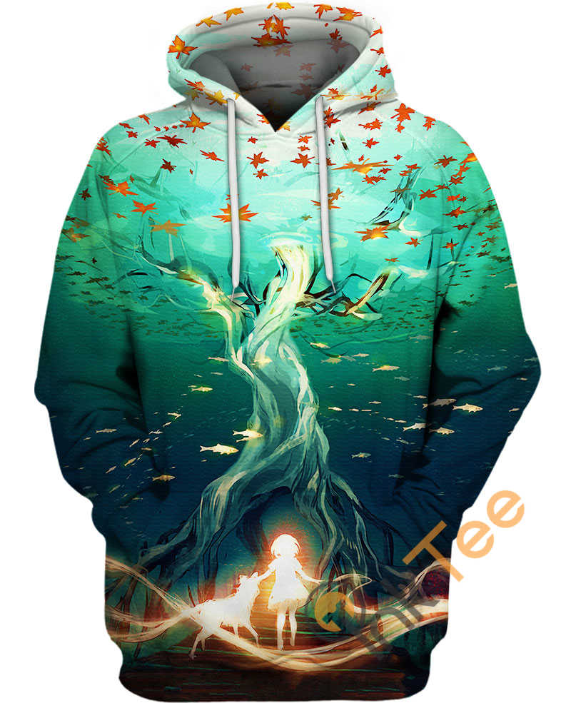 Over And Under Anime Girl Hoodie 3D