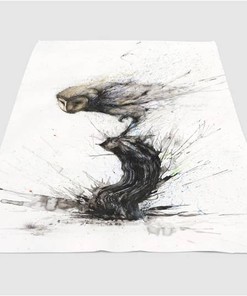 Owl Landing Sherpa Fleece Blanket Gifts for Family, for Couple