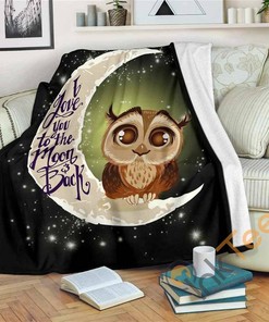 Owl Moon Sherpa Fleece Blanket Gifts for Family, for Couple
