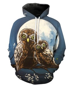 Owl Two Owl Tree Artwork Hoodie 3D