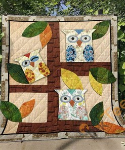 Owl V1 Quilt Blanket Bedding Set