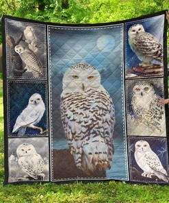 Owl Xmas Gift For Owl Lover Quilt