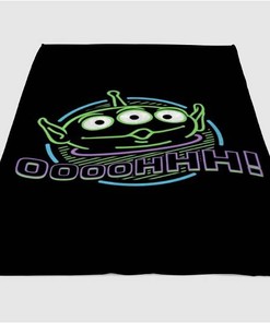 Oy Story Aliens Background Sherpa Fleece Blanket Gifts for Family, for Couple