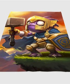 Painting Adventure Time Character Sherpa Fleece Blanket Gifts for Family, for Couple
