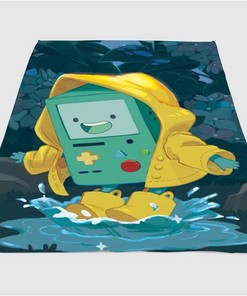 Painting Beemo Adventure Time Sherpa Fleece Blanket Gifts for Family, for Couple