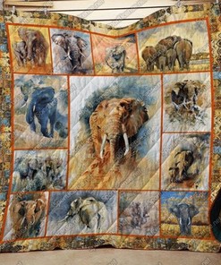 Painting Elephant Quilt Blanket Bedding Set for Home Décor