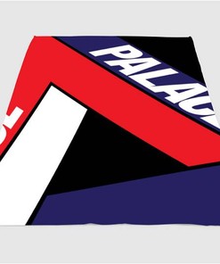 Palace Red Blue White Logo Sherpa Fleece Blanket Gifts for Family, for Couple