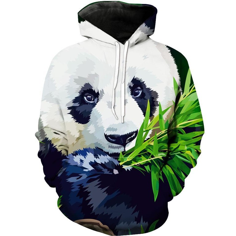 Lovely Cartoon Puppy Panda Embroidery Hoodie