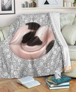 Panda Pied Ball Python Sherpa Fleece Blanket Gifts for Family, for Couple