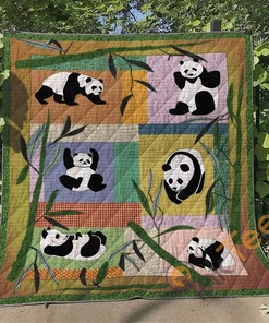 Panda Quilt Blanket Bedding Set