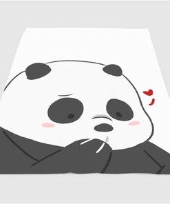 Panda Shy We Bare Bears Sherpa Fleece Blanket Gifts for Family, for Couple