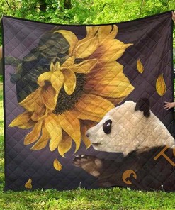 Panda Sunflower Premium Quilt