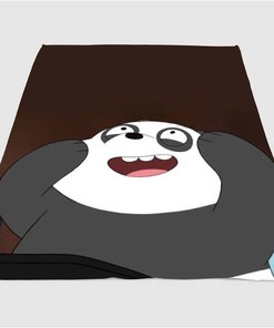 Panda We Bare Bears Sherpa Fleece Blanket Gifts for Family
