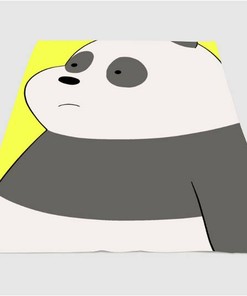 Panda With Cute Expression Sherpa Fleece Blanket Gifts for Family, for Couple