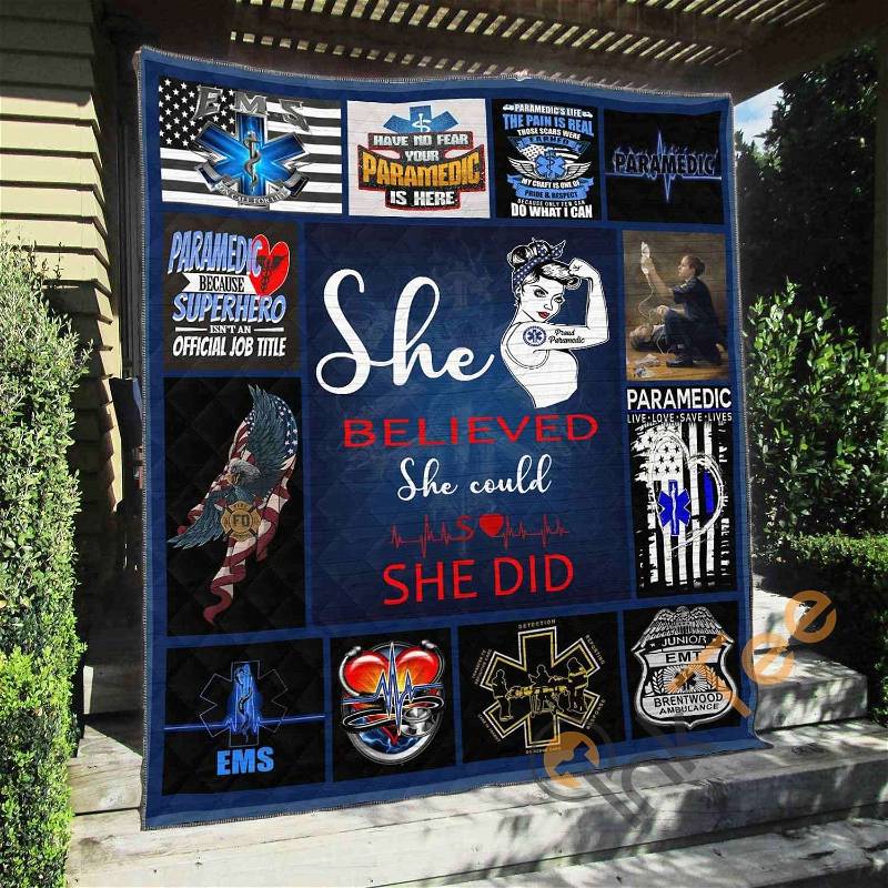 Paramedic Quilt Blanket Bedding Set With Pillowcase Option