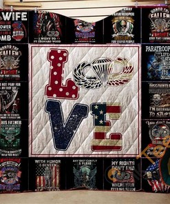 Paratrooper Love Quilt Blanket Bedding Set