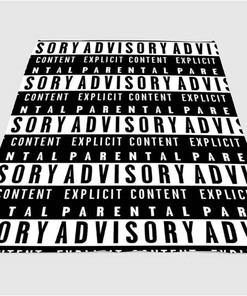 Parental Advisory Pattern Logo Sherpa Fleece Blanket Gifts for Family, for Couple