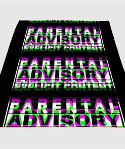 Parental Advisory Sherpa Fleece Blanket Gifts for Family, for Couple