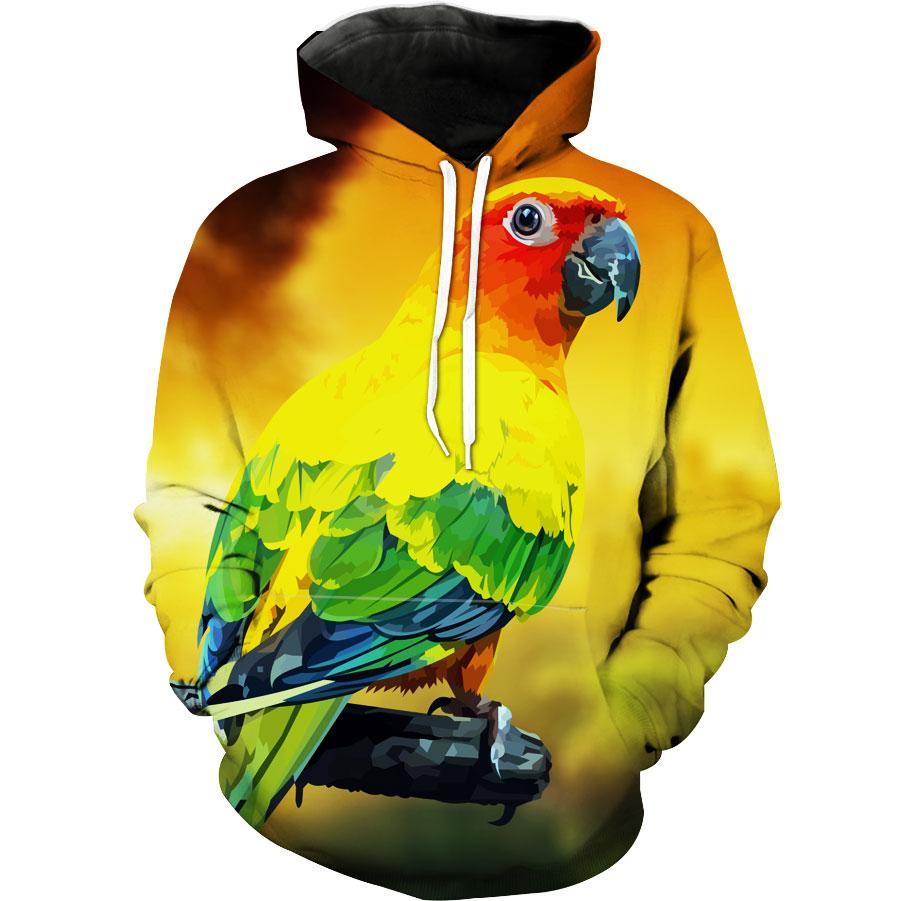 Parrot Colorful Animal Bird Hoodie 3D - Bluefink